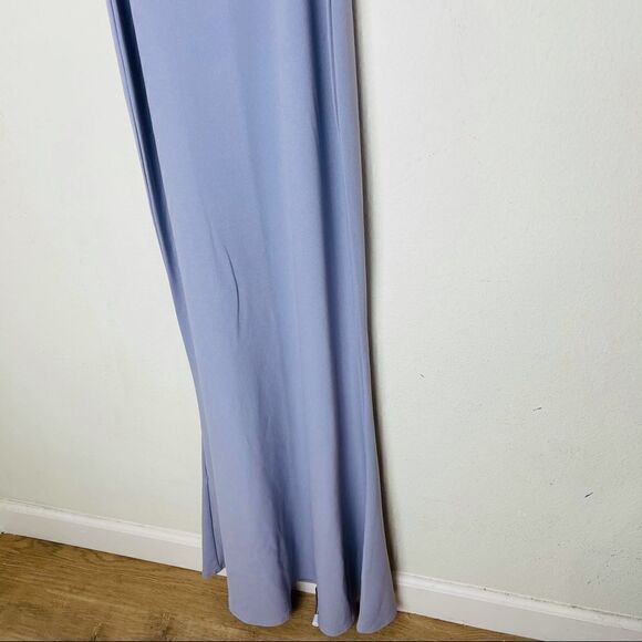 NWOT Missguided Blue Ruffle Maxi Dress 4 - Picture 6 of 7